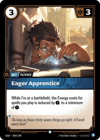 Eager Apprentice, Origins 084/298