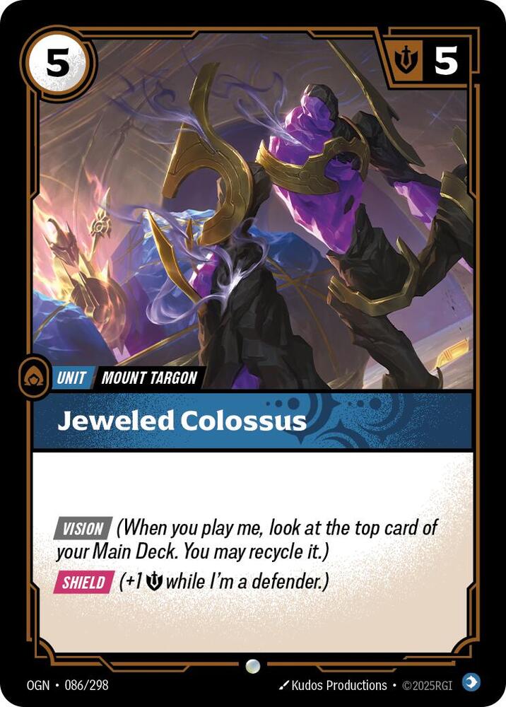 Jeweled Colossus, Origins 086/298