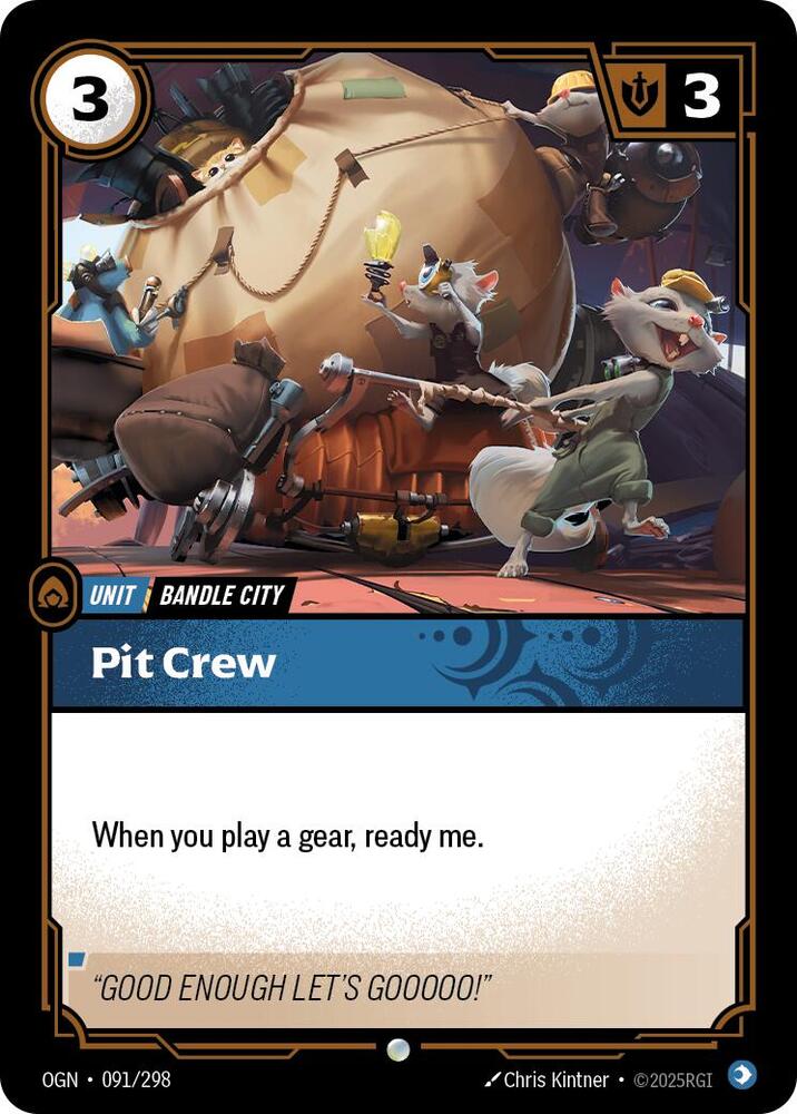 Pit Crew, Origins 091/298