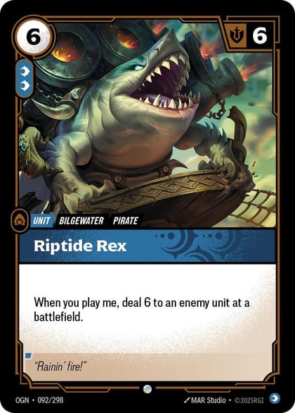 Riptide Rex, Origins 092/298