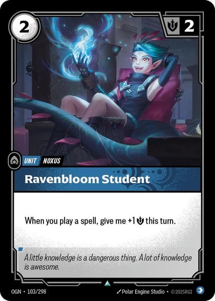 Ravenbloom Student, Origins 103/298