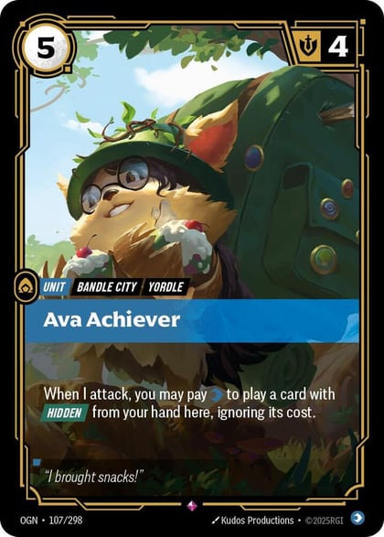 Ava Achiever, Origins 107/298