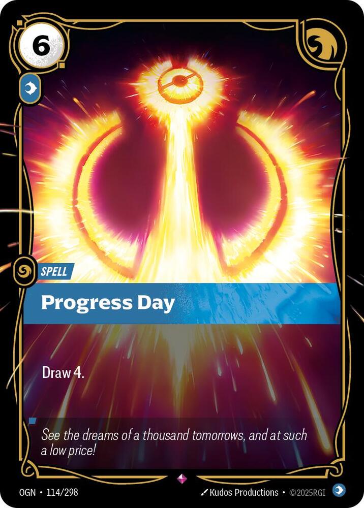 Progress Day, Origins 114/298