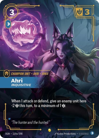 Ahri - Inquisitive (Alternate Art), Origins 119a/298