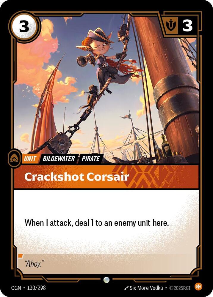 Crackshot Corsair, Origins 130/298
