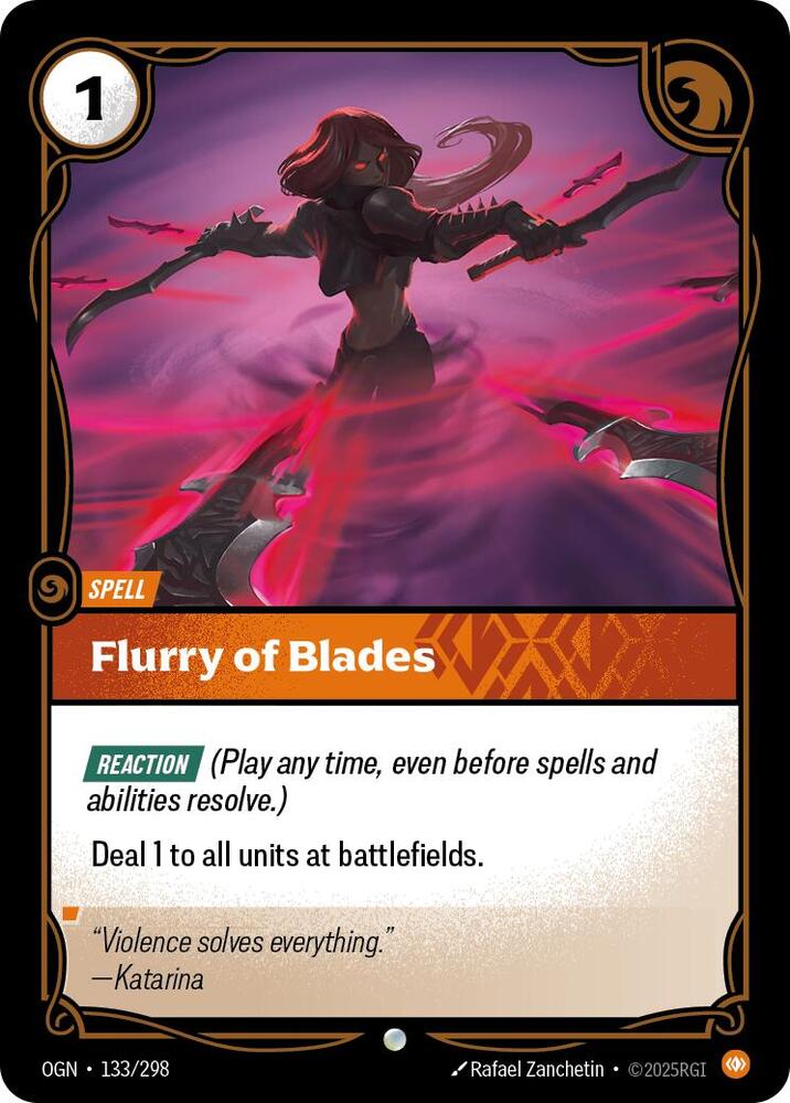 Flurry of Blades, Origins 133/298