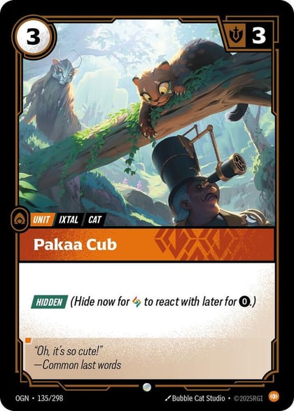 Pakaa Cub, Origins 135/298