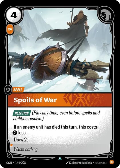 Spoils of War, Origins 144/298