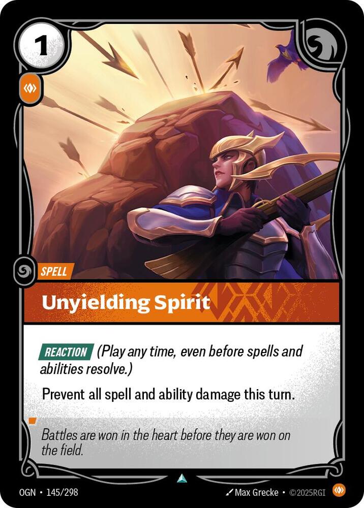 Unyielding Spirit, Origins 145/298