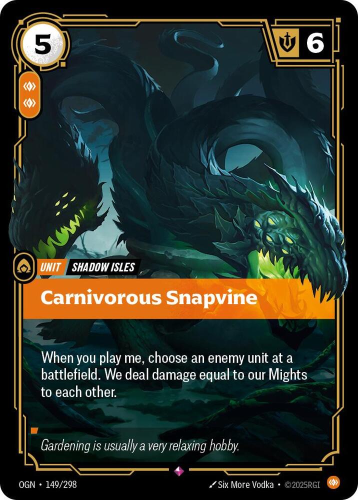 Carnivorous Snapvine, Origins 149/298