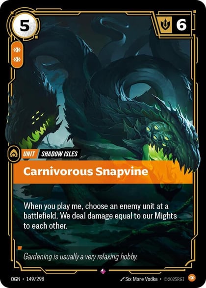 Carnivorous Snapvine, Origins 149/298