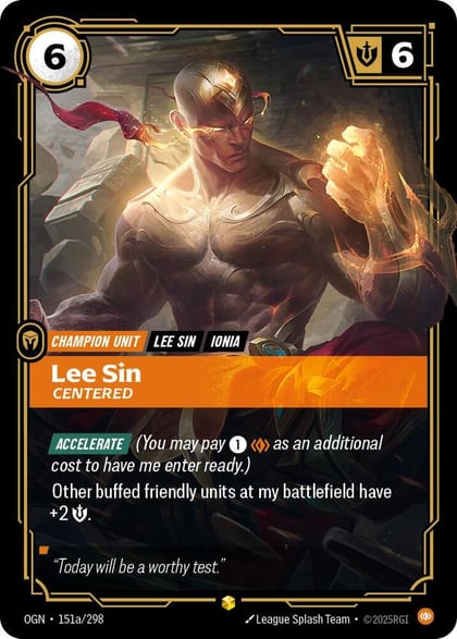 Lee Sin - Centered (Alternate Art), Origins 151a/298