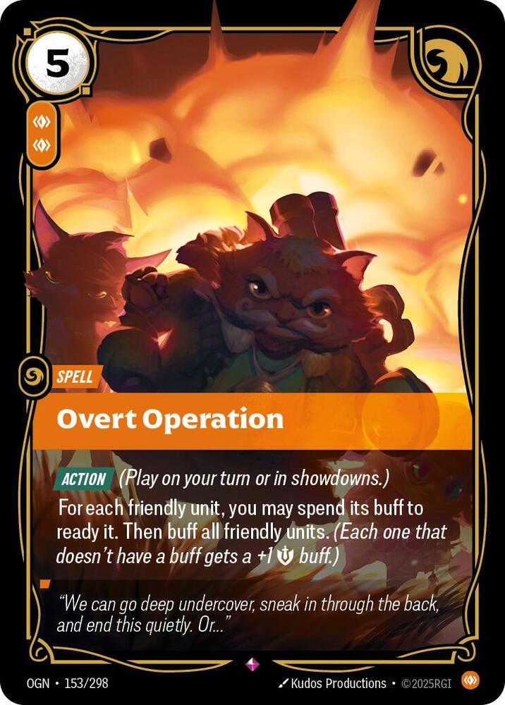 Overt Operation, Origins 153/298