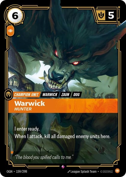 Warwick - Hunter, Origins 159/298