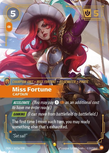 Miss Fortune - Captain (Alternate Art), Origins 162a/298