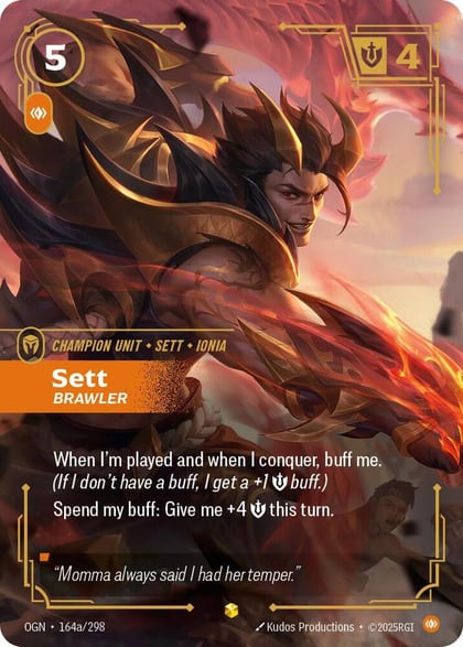 Sett - Brawler (Alternate Art), Origins 164a/298