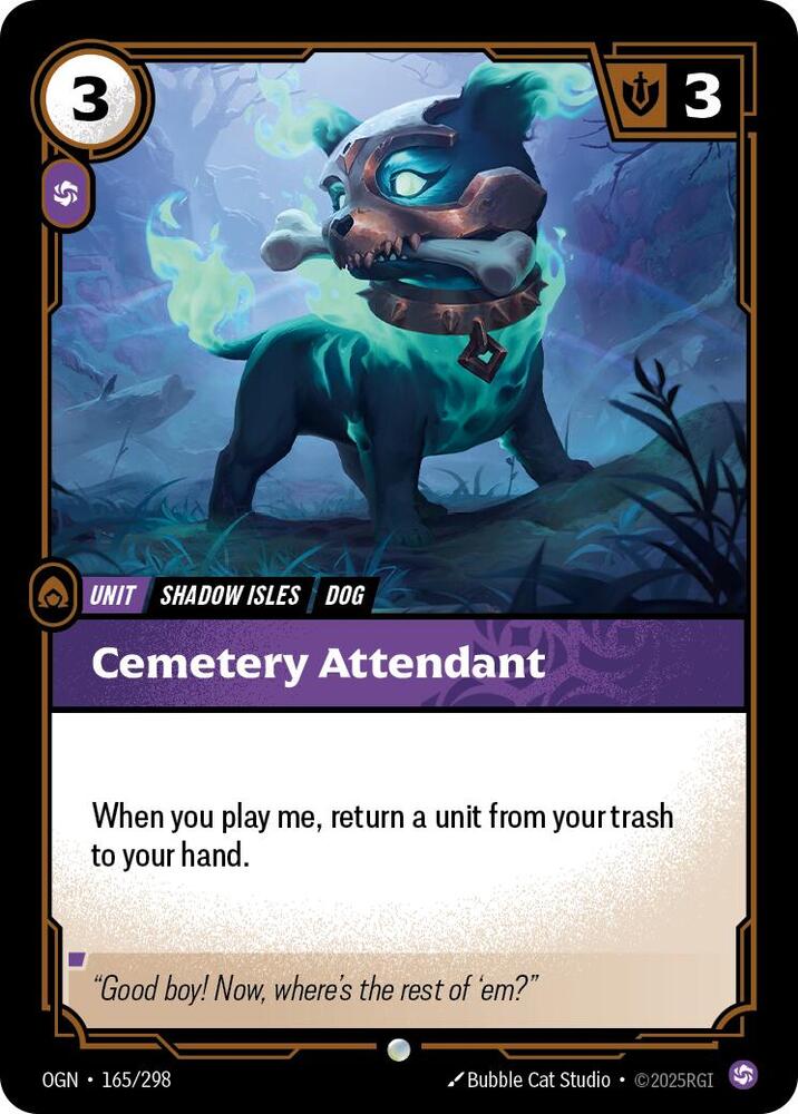 Cemetery Attendant, Origins 165/298