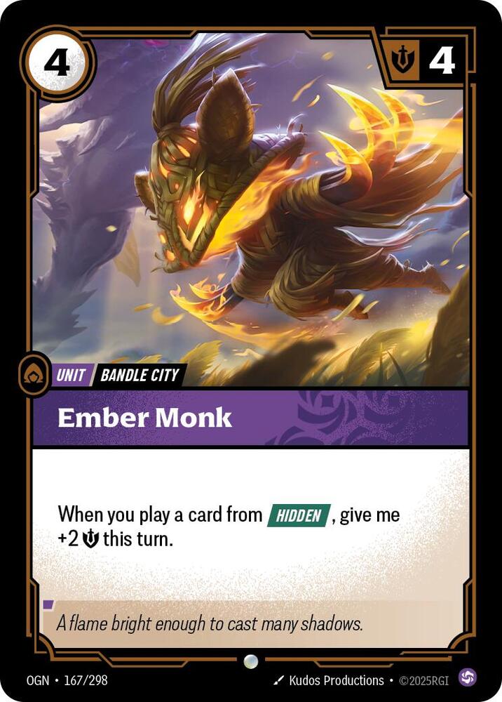 Ember Monk, Origins 167/298