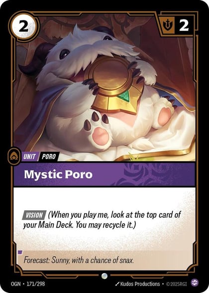 Mystic Poro, Origins 171/298