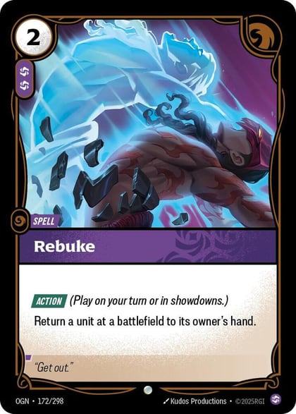 Rebuke, Origins 172/298