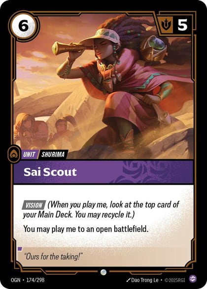 Sai Scout, Origins 174/298