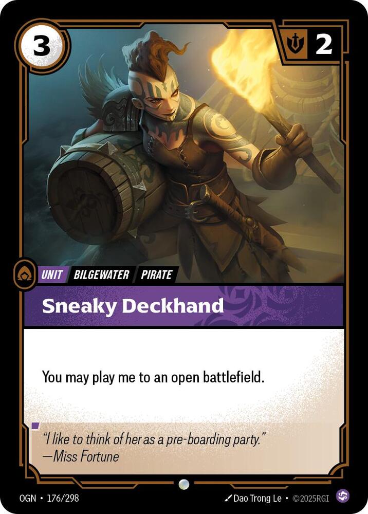 Sneaky Deckhand, Origins 176/298