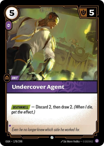 Undercover Agent, Origins 178/298