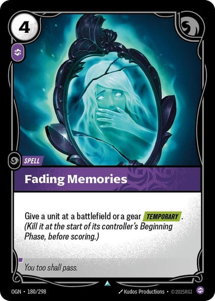 Fading Memories, Origins 180/298