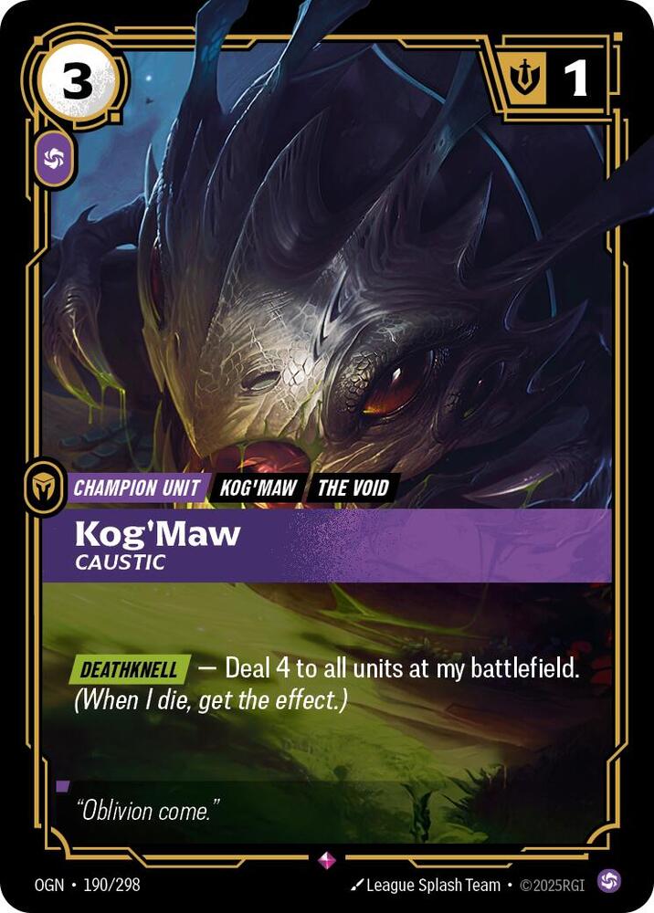 Kog'Maw - Caustic, Origins 190/298