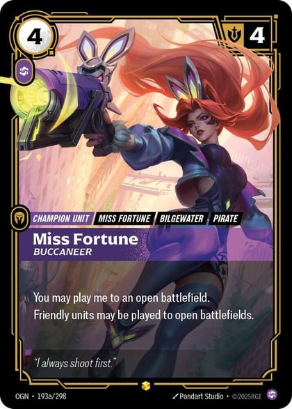 Miss Fortune - Buccaneer (Alternate Art), Origins 193a/298
