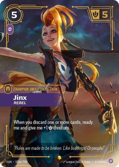 Jinx - Rebel (Alternate Art), Origins 202a/298