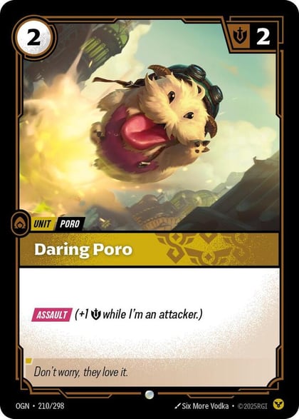 Daring Poro, Origins 210/298