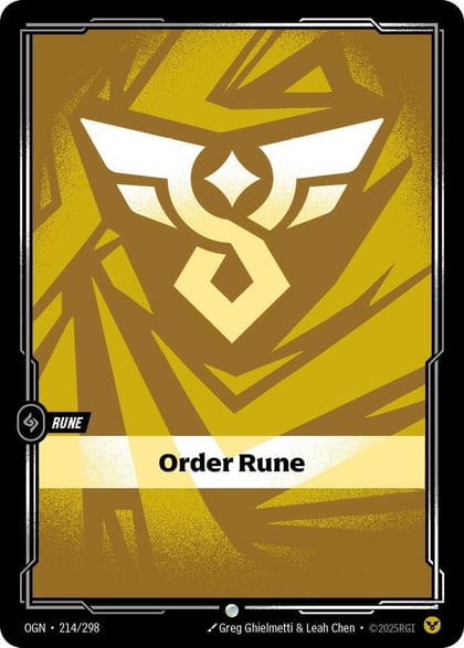 Order Rune, Origins 214/298