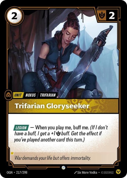 Trifarian Gloryseeker, Origins 217/298