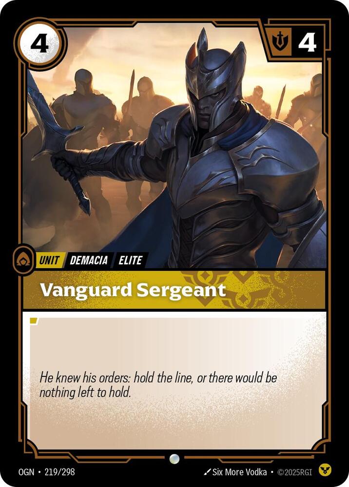 Vanguard Sergeant, Origins 219/298
