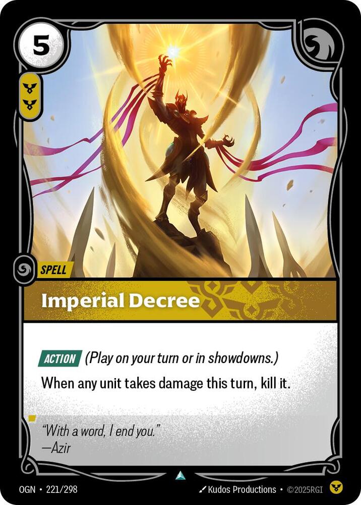 Imperial Decree, Origins 221/298