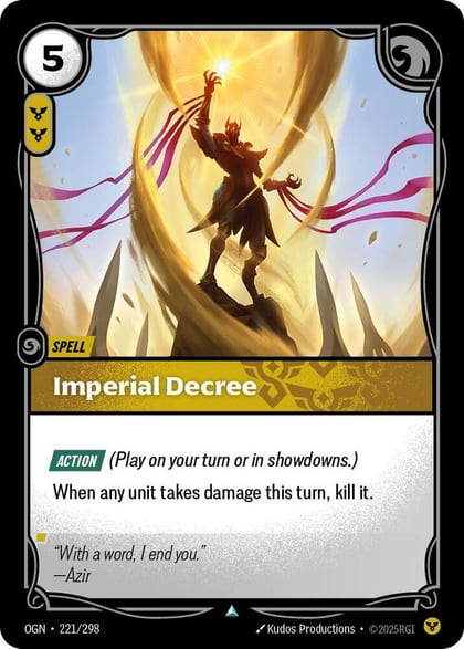Imperial Decree, Origins 221/298