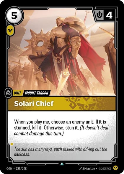 Solari Chief, Origins 225/298