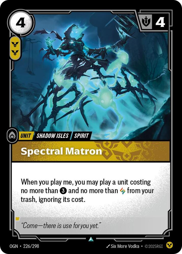 Spectral Matron, Origins 226/298