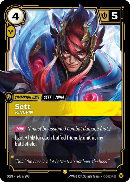 Sett - Kingpin (Alternate Art), Origins 240a/298