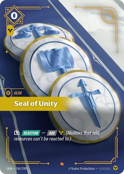 Seal of Unity, Origins 245/298