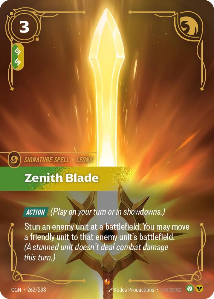 Zenith Blade, Origins 262/298