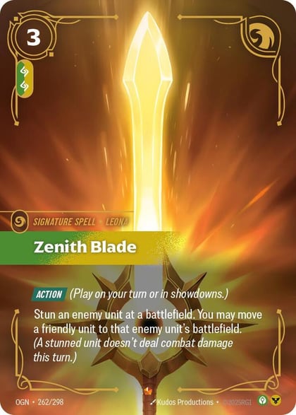 Zenith Blade, Origins 262/298