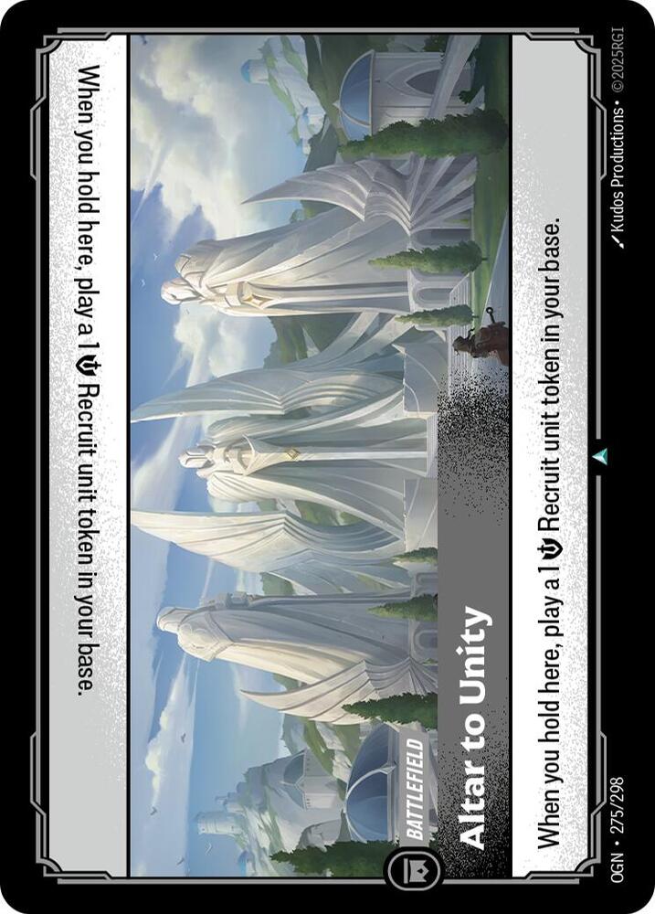 Altar to Unity, Origins 275/298