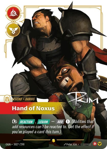 Darius - Hand of Noxus (Signature), Origins 302*/298