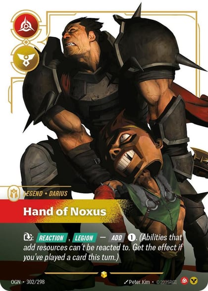 Darius - Hand of Noxus (Overnumbered), Origins 302/298