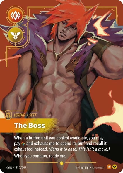 Sett - The Boss (Overnumbered), Origins 310/298