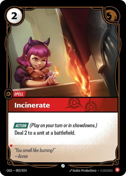 Incinerate, Origins: Proving Grounds 003/024