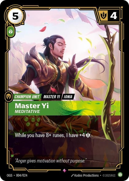 Master Yi - Meditative, Origins: Proving Grounds 004/024