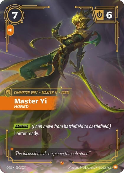 Master Yi - Honed, Origins: Proving Grounds 009/024